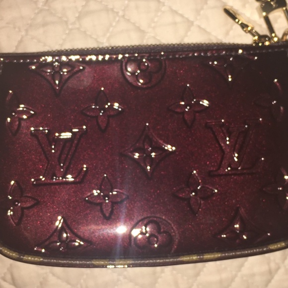 Louis Vuitton Vernis Mini Pochette Amarante Patent Leather Bag Brand New - Picture 9 of 14